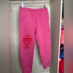 Pink Joggers with Motivational Print